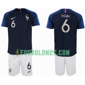 Frankrig VM 2018 POGBA 6 2 star Børn Hjemmebanesæt Kortærmet (+ Korte bukser)